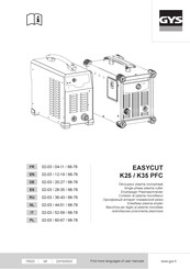 GYS EASYCUT K25 Bedienungsanleitung