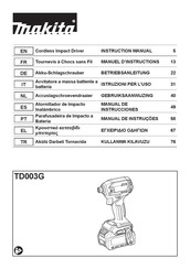 Makita TD003GZ Betriebsanleitung