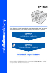 Ricoh SP 1200S Installationsanleitung