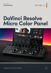 Blackmagic Design DaVinci Resolve Micro Color Panel Kurzanleitung