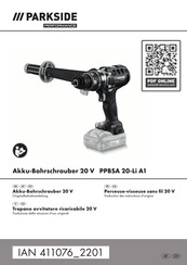 Parkside Performance PPBSA 20-Li A1 Originalbetriebsanleitung