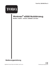 Toro Workman e2050 Bedienungsanleitung