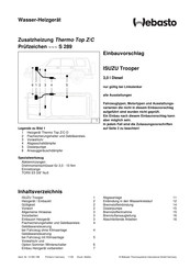 Webasto Thermo Top Z Montageanleitung