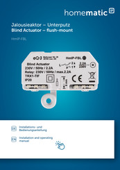 HomeMatic IP HmIP-FBL Installations- Und Bedienungsanleitung