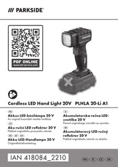 Parkside PLHLA 20-Li A1 Originalbetriebsanleitung