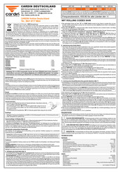 Cardin S449 Kurzanleitung