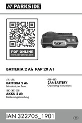 Parkside AP 20 A1 Bedienungsanleitung