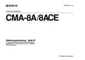 Sony CMA-8ACE Bedienungsanleitung