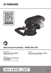 Parkside 449181 2307 Originalbetriebsanleitung