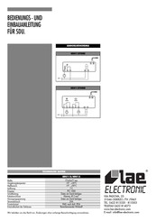Lae Electronic SDU12TORE Bedienungs- Und Einbauanleitung
