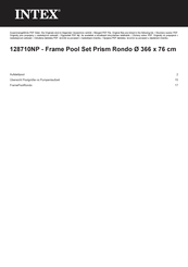 Intex Frame Pool Set Rondo Benutzerhandbuch