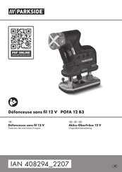 Parkside POFA 12 B3 Originalbetriebsanleitung