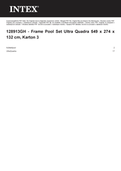 Intex Frame Pool Set Ultra Quadra Benutzerhandbuch