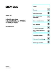 Siemens SIMATIC IFP1900 Betriebsanleitung