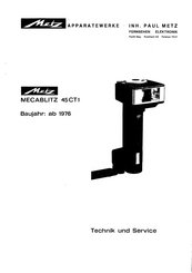 Metz MECABLITZ 45CT1 Service