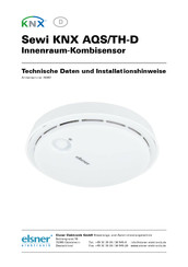 elsner elektronik Sewi KNX AQS/TH-D Technische Daten Und Installationshinweise