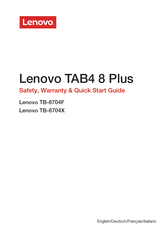 Lenovo TB-8704X Schnellstartanleitung