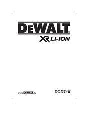 DeWalt XR LI-ION DCD710D2-QW Bersetzt Von Den Originalanweisungen
