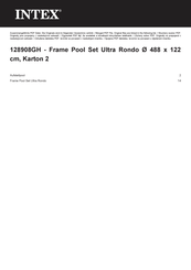 Intex Frame Pool Set Ultra Rondo Benutzerhandbuch