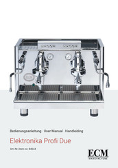 ECM Manufacture 84644 Bedienungsanleitung