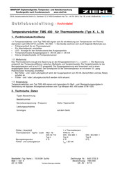 Ziehl TMS 400 Betriebsanleitung