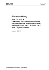 Audi 8U0.055.204.C Einbauanleitung