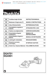 Makita DGA901ZUX1 Betriebsanleitung