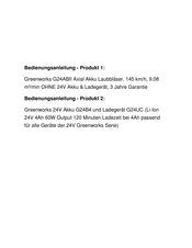 GreenWorks G24AB Bedienungshandbuch