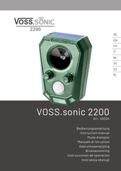 VOSS sonic 2200 Bedienungsanleitung