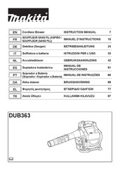 Makita DUB363PT2V Betriebsanleitung