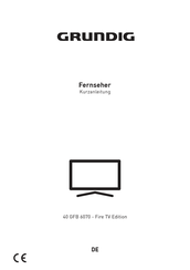 Grundig 40 GFB 6070 Kurzanleitung
