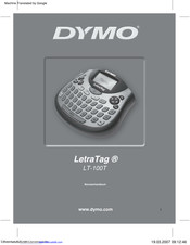 Dymo LetraTag LT-100T Benutzerhandbuch