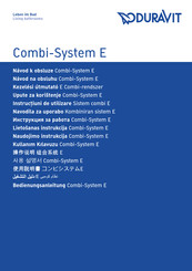 Duravit Combi-System E Bedienungsanleitung
