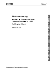 Audi 8XA.071.612 Einbauanleitung