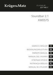 Kruger & Matz Soundbar 2.1 Bedienungsanleitung