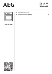 AEG BPE742320M Benutzerinformation