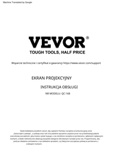 VEVOR QC-168 Bedienungsanleitung