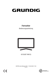 Grundig 65 GUB 7440 Q Bedienungsanleitung