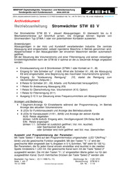 Ziehl STW 83 V Betriebsanleitung