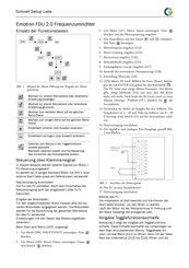Emotron FDU 2.0 Schnellstartanleitung
