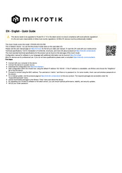 Mikrotik CRS326-24S+2Q+RM Kurzanleitung