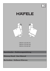 Hafele ORION 533.89.542 Bedienungsanleitung