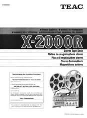 Teac X-2000R Bedienungsanleitung
