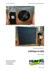 Heim AG LWMapro 8-20G Kurzanleitung Installation