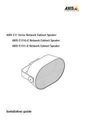 Axis Communications C1111-E Installationsanleitung