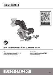 Parkside PHKSA 12 B3 Originalbetriebsanleitung