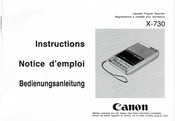 Canon X-730 Bedienungsanleitung