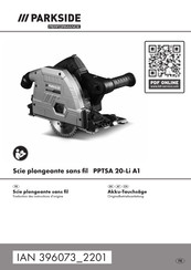 Parkside Performance PPTSA 20-Li A1 Originalbetriebsanleitung