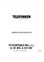 Telefunken A 231 MV Gebrauchsanweisung