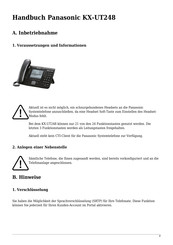 Panasonic KX-UT248 Handbuch